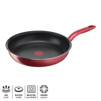 ราคา TEFAL - กระทะด้ามนอนสติ๊กทรงตื้น So chef รุ่น G1350496 ขนาด 24 ซม. สีแดง (26583412394)