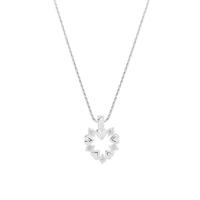 ราคา CZ Diamond Sterling Silver Necklace and Pendant - Heart #4 (21045576097)