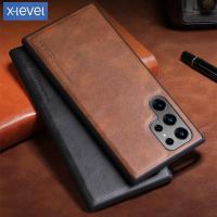 ราคา สําหรับ Samsung Galaxy S24 S25 Ultra ,S25 Plus Case X-Level Luxury Vintage หนัง + TPU ป้องกันปกหลัง (25457985975)