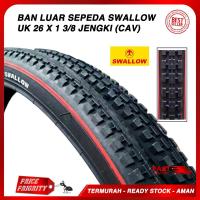 ราคา MERAH SWALLOW ยางนอกจักรยาน 26 x 1 3/8 Jengki / ยางนอกจักรยาน 26" Red List AV (43054700162)