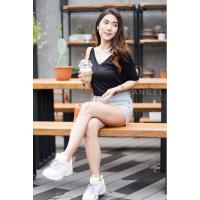 ราคา คอวีใหญ่ ผ้าสลาฟงานป้าย topshop แฟชั่นผู้หญิง (9230658524)