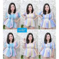 ราคา เสื้อเปิดไหล่สาวอวบ สีพาสเทล (8000975448)