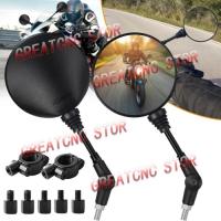 ราคา Motorcycle Mirror 22MM Handle Bar End Mirrors For Yamaha Suzuki Ducati Kawasaki BMW Buell KTM Dual (44655106132)