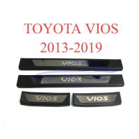 ราคา ชายบันได สีดำด้าน สแตนเลส Toyota Vios 2013 - 2019 โตโยต้า วีออส กันรอย สคัพเพท ชายบันไดประตู กันรอยประตู ของแต่งวีออส (20389519713)