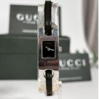ราคา ⌚️ Gucci รุ่น 6100L Vintage ของแท้ Black Dial Leather Strap Quartz Watch ✨(รับประกันแท้)✅ (41224715768)