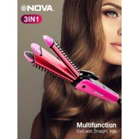 ราคา Nova เครื่องม้วนลอนและหนีบผมตรง 3in1 (839004824)