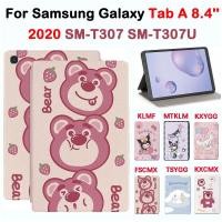 ราคา SAMSUNG สําหรับSamsung Galaxy Tab A 8.4 2020 T307 ลายการ์ตูนน่ารักฝาครอบGalaxy Tab A 8.4 2020 SM-T307U T307 หนังคุณภาพสูง + TPUแฟชั่นFlip Standแท็บเล็ตป้องกันกรณี (25258968842)