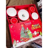 ราคา กิ๊ฟเซตของขวัญคริสต์มาส,ปีใหม่ ชุดจานชามสีแดงน่ารัก (54903317387)