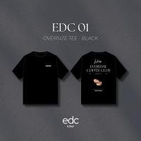 ราคา EDC 01 เสื้อยืดสีดำทรงหลวม Over Size Unisex จากร้าน Everyday Cup (42773297738)