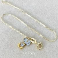 ราคา Princely สร้อยข้อมือทองเคแท้ 9K ลายโซ่ฝรั่งพร้อมจี้ตุ้งติ้งSnopy (6602627265)