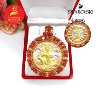 ราคา จี้จตุคามรามเทพ ขนาด 4.5x4.5cm กรอบคริสตัลสวารอฟสกี้แท้ เสริมบารมี ปกป้องคุ้มครอง รูปถ่ายจากสินค้าจริง (23620722989)