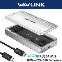 ราคา WAVLINK 40Gbps USB4 PCIe NVMe SSD Enclosure B + M/M-Key PCIe SSD สําหรับ MacBook/Mac Mini M4/M3/M2/M1 (44067273144)