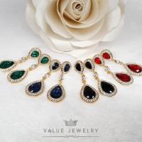 ราคา ต่างหูระย้า คริสตัลแท้ ติ้งเพชรทรงหยดน้ำ มี4สี ขนาดใหญ่ ตุ้มหู เครื่องประดับ ER0792 ER0793 ER0794 ER0795 ValueJewelry (6774179770)
