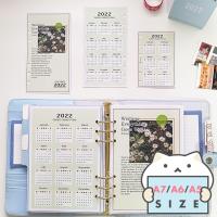 ราคา SALE หน้าคั่น 6 รู Jamie Calendar 2022/2021/2020 Planner Refill Paper 6 Holes A7/A6/A5 mimisplan (6809278236)