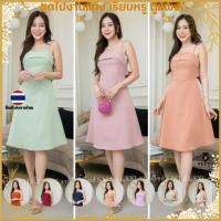 ราคา ชุดไปงานแต่ง ชุดออกงาน ชุดราตรี ชุดเดรสสายเดี่ยว N249 ผูกโบว์หลัง เดรสน่ารักๆ พร้อมส่ง S M L XL XXL งานแต่งงาน งานหมั้น (22955810217)