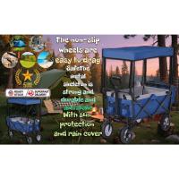 ราคา รถเข็นพับ Camping Wagon Picnic Cart พับช้อปปิ้ง Travel Outdoor Garden Beach กระเป๋าเดินทาง Wagons พร้อม canop (55250014159)