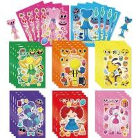ราคา 8 ชิ้น Poppy Playtime สติกเกอร์ปริศนาน่ารัก Little Monster DIY สติกเกอร์ใบหน้า Make A Face Snow White Mermaid เด็กเกมจิ๊กซอว์ PartyGirls ของขวัญ (56054407837)