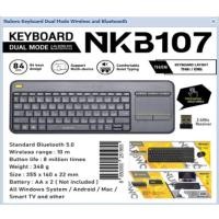 ราคา NUBWO NKB-107 Keyboard Dual Mode Wireless + Bluetooth Touchpad คีย์บอร์ดไร้สาย มีทัชแพด NKB107 (25653785194)