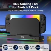 ราคา IINE พัดลมระบายความร้อน RGB สําหรับสวิตช์ 2 Dock/ns2/Switch2, ไฟ RGB, ระบายความร้อนอย่างรวดเร็ว, Perfect Fit, พัดลมคู่ (40517047060)