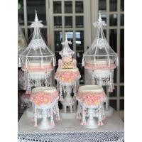 ราคา พานขันหมากเอกสีส้มพีช พานไม้กลึง (14549383457)