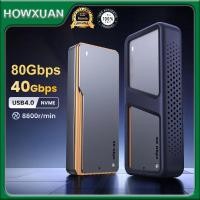 ราคา Howxuan By UGREEN 80Gbps 40Gbps M.2 NVMe Enclosureพร้อมพัดลมระบายความร้อนAnti-Drop SSD Enclosure USB 4.0 USB 3.2 Gen2 อลูมิเนียมM.2 EnclosureรองรับM/B+Mขนาดคีย์ (29080152432)