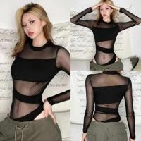 ราคา บอดี้สูทแขนยาว ผ้าซีทรู + เรย่อน ผ้าดีใส่สวยเซ็กซี่ (29616019993)