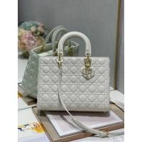 ราคา DIOR Lady Concubine CD Cannage กระเป๋า.Cross Body สีขาว แบบ 7 Grid หัวเข็มขัดเคลือบ (44177849615)