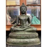ราคา พระเชียงแสนสนิมเขียว หน้าตัก 12 นิ้ว ฐานบัวสองชั้น (16744059293)