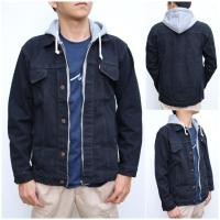 ราคา Ariel Hoodie Jeans Jacket Grey Combine / Ariel Hoodie Mens Denim Jeans Jacket - สีดํา (44801993308)