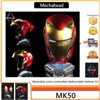 ราคา Mechahead MK50 1/1 Iron Man MK50 สวมใส่ควบคุมเสียงหมวกกันน็อคเปลี่ยนรูป Marvel Merchanded MK5 MH (43427279181)