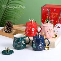 ราคา แก้วคริสต์มาส แก้วเซรามิค (พร้อมชุดกล่อง) ของขวัญคริสต์มาส ของขวัญปีใหม่ ✅พร้อมส่ง✅ (23785751652)