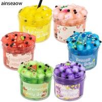 ราคา AENSEAOW Slime Kit, 300ml Fruit Crunchy Jelly Cube Slime, Soft Glitter ความเครียดบรรเทา Non-Sticky Slime Party Favor ของขวัญ (49706278367)
