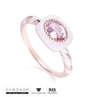 ราคา Gemondo แหวนเงินแท้ 925 ชุบโรสโกลด์ 18K ประดับพิงค์ทัวร์มาลีน (Pink Tourmaline): แหวนพลอย พลอยชมพู (12372733679)