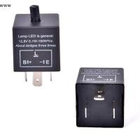ราคา COD รีเลย์ไฟ LED 3-Pin 12V สำหรับไฟเลี้ยวรถยนต์แบบปรับได้ CF13ใหม่ (41976842991)