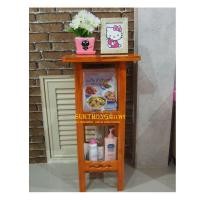 ราคา Sukthong@เเพร่ โต๊ะข้างเตียง ไม้สักเเท้ สีสักน้ำตาล ชั้นวางของ ชั้นเก็บของ โต๊ะข้างโซฟา (1624824559)