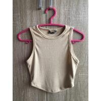 ราคา Crop: Solid Curved Hem Tank Top size XS (7776827887)