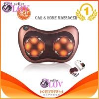 ราคา Alithai เบาะนวดไฟฟ้า หมอนนวดคอ ใช้ได้ทั้งไฟรถและไฟบ้าน 8 ลูกครึงelectric massage pillow 8 balls (27228425989)
