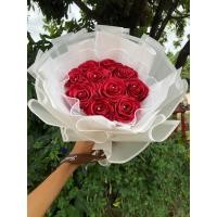 ราคา ช่อดอกกุหลาบริบบิ้นผ้า 10 ดอก (พร้อมส่ง)✅ (48800049299)