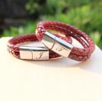 ราคา กำไลหนังแท้ สลักชื่อฟรี (5135489772)