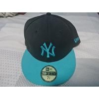 ราคา หมวก NY มือ2 ของแท้ ไซส์ 58.7 ซม. สีฟ้าน้ำทะเลออกทางเขียว (23456883377)