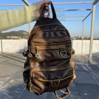 ราคา Angel Merad กระเป๋าเป้สะพายหลังมือสอง ความจุมาก สไตล์ Casual Retro Distressed สำหรับการใช้งานทั่วไปและการเดินทาง (50703817803)