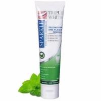 ราคา สปาร์คเคิล ทริปเปิ้ล ไวท์ ยาสีฟัน 100 กรัม SPARKLE TOOTHPASTE TRIPLE WHITE 100 g (232207379)