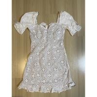 ราคา มินิเดรสลูกไม้ฉลุ สีขาว (4089175831)
