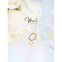 ราคา Kitty Ring แหวนทองแท้9k (ทองแท้37.5%) ฝังเพชรกุหลาบ (29285034622)