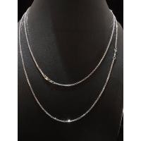 ราคา 9Kสร้อยคอทองคำขาวลายกล่องทองแท้อิตาลี37.5% (19227387311)