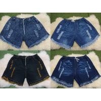 ราคา KY90-กางเกงยีนส์แท้ขาสั้นไซส์จัมโบ้ราคาถูก สำหรับสาวอวบสาวอ้วน เนื้อผ้าใส่สบายเอวมีเชือกผูกมีกระเป๋า (20462227646)