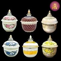 ราคา (2-5 นิ้ว) โถเบญจรงค์ โถมุก ลายทองนูน ลายไทย โกศ โกฐิ ผอบมุก โกศใส่กระดูก โกศใส่อัฐิ ผอบเบญจรงค์ ผอบใส่อัฐิ (21559558782)