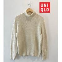 ราคา Uniqlo เสื้อไหมพรมแน่น คอเต่าสีครีม(S) มือสอง อก44-46นิ้ว (26860931376)