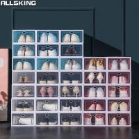 ราคา Allsking กล่องรองเท้าเปิดฝาหน้า​ พลาสติกใส กล่องเก็บรองเท้า ชั้นใส่รองเท้า กล่องอเนกประสงค์ สินค้าต้องประกอบเอง (11909628467)