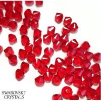 ราคา MERAH Swarovski Bicone 4mm Light Siam - เลื่อมเย็บสีแดง (44255792946)